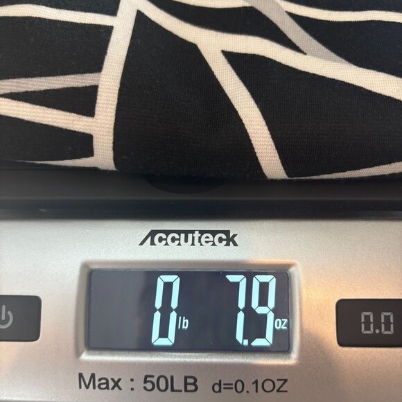 Pixley Knit Pencil Pull On Skirt - Black/White/Gray Geometric Print - Sized L - Picture 7 of 7